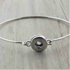 Silver Bracelet to fit 12mm Noosa Style Chunk Snaps - each