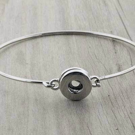 Silver Bracelet to fit 12mm Noosa Style Chunk Snaps