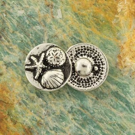 12mm Ant Silver Seaside Noosa Style Snap