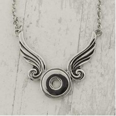 Silver Pl Angel Pendant on Necklace to suit 12mm Noosa Chunks