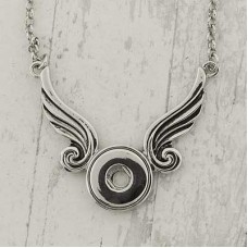 Silver Pl Angel Pendant on Necklace to suit 12mm Noosa Chunks - each