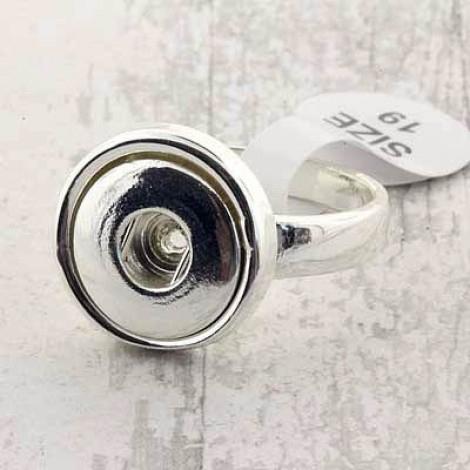 No 9 Silver Pl Ring to fit 12mm Noosa Chunk Snaps