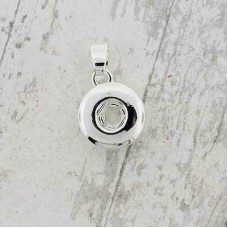 12mm Silver Plated Noosa Style Snap Pendant
