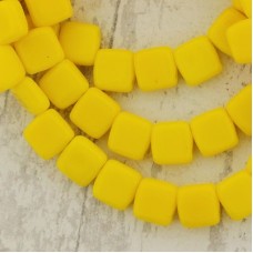 6mm Czechmate 2-Hole Tiles - Yellow