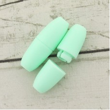 9x25mm Silicone Breakaway Pop Clasps for Teething Necklaces - Mint Green