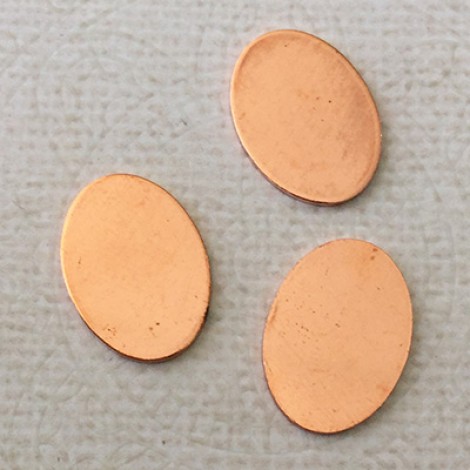 3/4x1/2" (19x12.5mm) 18ga ImpressArt Round Copper Oval Premium Stamping Blank