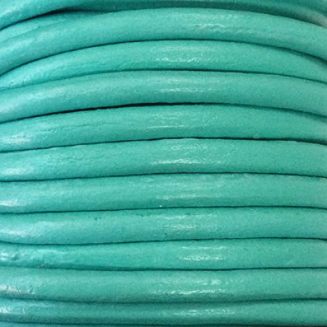 4mm Turquoise Round Leather Cord