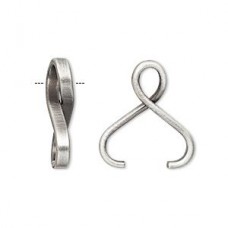21x6mm Antique Silver Ice-Pick Bail with 11mm Grip - Each
