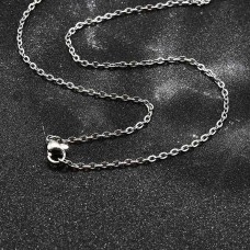 17.7in (45cm) 2mm 304 Stainless Steel Fine Cable Chain Necklace - Each