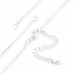 17.6in (44.6cm) 1.5mm Quality Silver Plated Lead Free Brass Cable Chain Necklace w-Extender Chain + Stainless Steel Lobster Clasp - Each