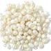 13-15mm Natural B-Grade Cultured Freshwater Rice Pearl Charms w-304 Silver Plated Stainless Steel Jumprings - Per Pair