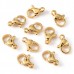 10x6mm 24Kt Gold Plated 304 Stainless Steel Lobster Clasps - Pack of 5
