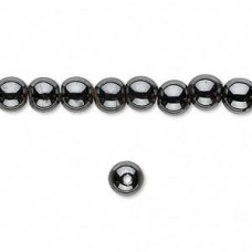 6mm Magnetic Hemalyke Round Beads - Black Pearl