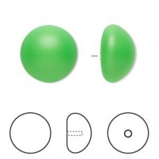 16mm Swarovski 5817 Pearl Cabochons - Neon Green - Pack of 2