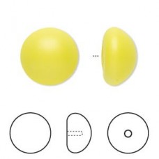 16mm Swarovski 5817 Pearl Cabochons - Neon Yellow - Pack of 2