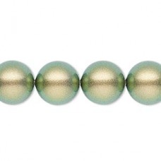 12mm Swarovski Crystal Pearls - Iridescent Green - Pack of 2