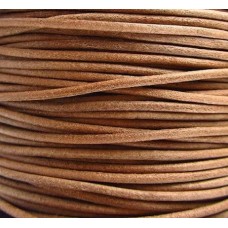 3mm Indian Leather Round Cord - Natural