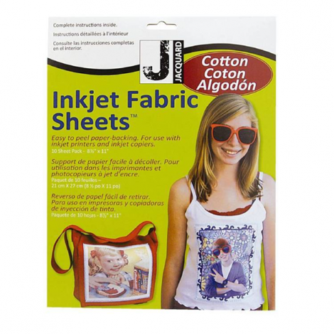 Jacquard Inkjet Fabric Cotton Sheets - 8.5x11in - 10 sheets
