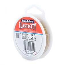 .8mm Beadalon Elasticity - Satin Gold - 25m