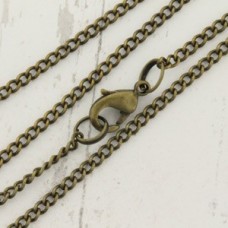 80cm (31in) 2x3mm Ant Bronze Vintage Style Necklace Cha