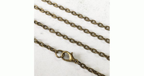Chaîne à Maillons Bronze Antique 5 Mètres - 3x4 Mm - Pour Bijoux DIY, Décoration, Accessoires