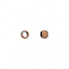 2mm (Size 1) Beadalon Round Crimps - Antique Copper