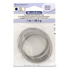 Beadalon Remembrance Stainless Steel Memory Wire - Small Bracelet - Silver - 72 loops