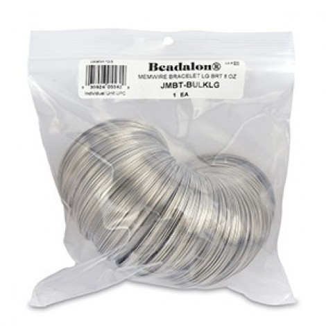 Beadalon Remembrance Stainless Steel Large Bracelet Steel Memory Wire - Bulk Pack