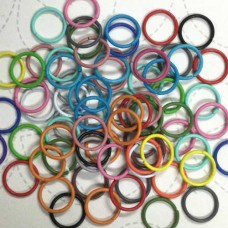 10mm 18ga (1mm) Assorted Colour Plated Brass Jumprings