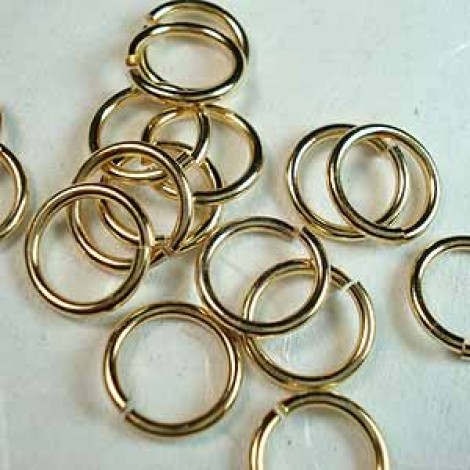 10mm OD 16ga Gold Plated Round Jumprings