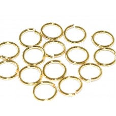 7mm OD (5mm ID) 18ga (1mm) Quality Nickel-Free Gold Plated Plated Jumprings - Pack of 100