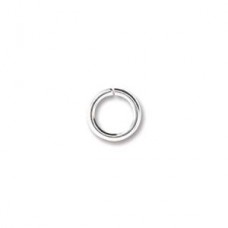 6mm Beadsmith 20ga Round Jumprings - Silver Plated