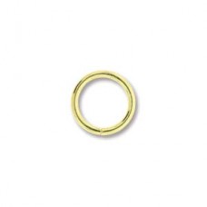 8mm 18ga Beadsmith Gold Plated Round Open Jumprings