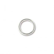 8mm Beadsmith Silver Plated Round Open Jumprings