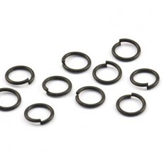 7mm 20ga Black Plated Open Round Jumprings