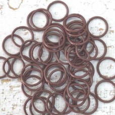 10mm 18ga (1mm) Brown Plated Brass Jumprings - Pack of 100