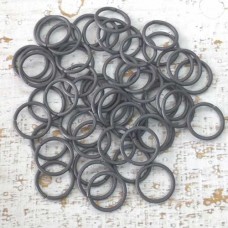 10mm 18ga (1mm) Dark Grey Plated Brass Jumprings - Pack of 100