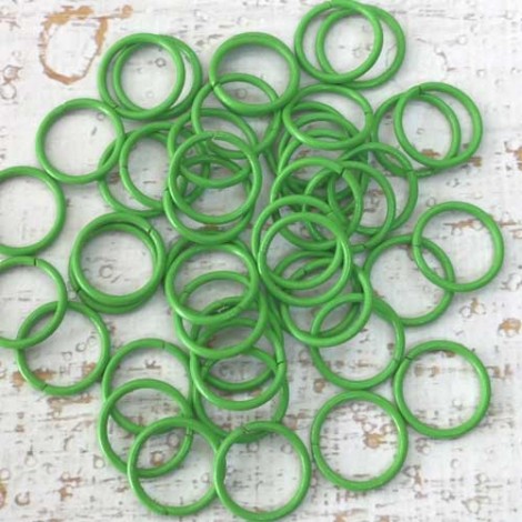 10mm 18ga (1mm) Green Plated Brass Jumprings - Pack of 100 10mm 18ga (1mm) Green Plated Brass Jumprings - Pack of 100