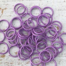 10mm 18ga (1mm) Lilac Plated Brass Jumprings