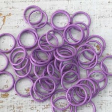 10mm 18ga (1mm) Lilac Plated Brass Jumprings - Pack of 100