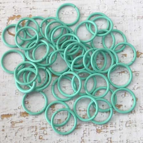 10mm 18ga (1mm) Mint Plated Brass Jumprings - Pack of 100 10mm 18ga (1mm) Mint Plated Brass Jumprings - Pack of 100