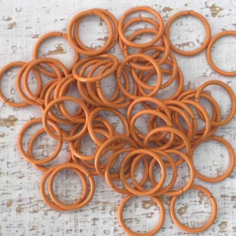 10mm 18ga (1mm) Orange Plated Brass Jumprings - Pack of 100 10mm 18ga (1mm) Orange Plated Brass Jumprings - Pack of 100