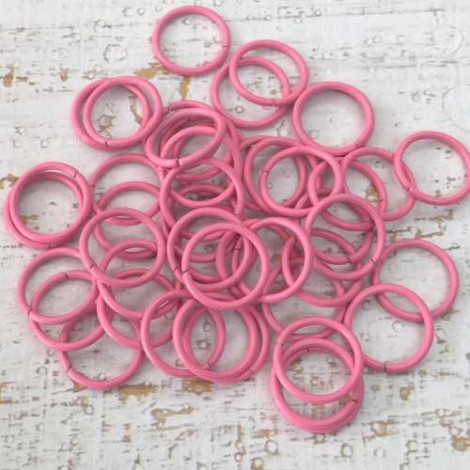 10mm 18ga (1mm) Pink Plated Brass Jumprings - Pack of 100 10mm 18ga (1mm) Pink Plated Brass Jumprings - Pack of 100