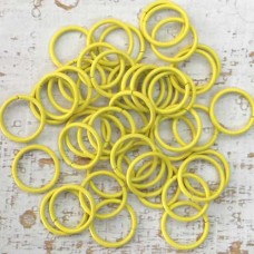 10mm 18ga (1mm) Yellow Plated Brass Jumprings - Pack of 100