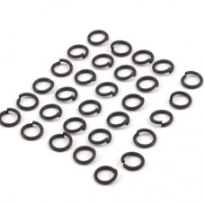 4mm 22ga Black Plated Open Round Jumprings