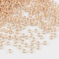 6mm 18ga Light Rose Gold Plated Iron Open Round Jumprings