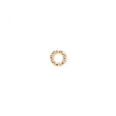 6mm Gold Plated 16ga Twisted Open Jumprings - Pack of 20