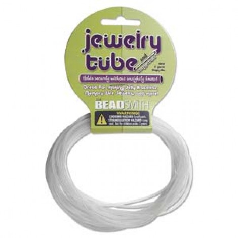 2mm Frosted Clear Jewelry Tube with Connectors - 5yd (4.57m) 2mm Frosted Clear Jewelry Tube with Connectors - 5yd (4.57m)