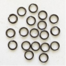 6mm Gunmetal Plated Brass Split Rings - Pack of 20