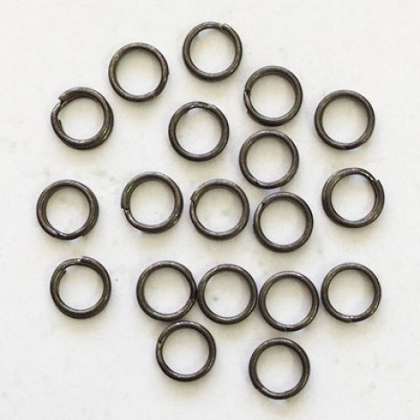 6mm Gunmetal Plated Split Rings